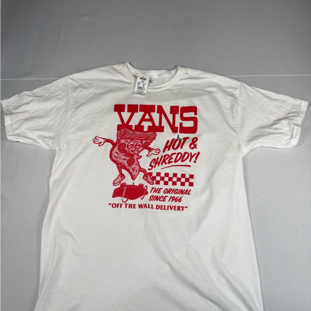 Vans White and Red Graphic T-Shirt